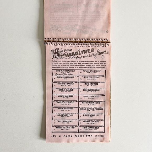 Vintage 1947 Who Is It? Fun Ready To Play Party Games Edward Smith Spiral Bound - Picture 7 of 9